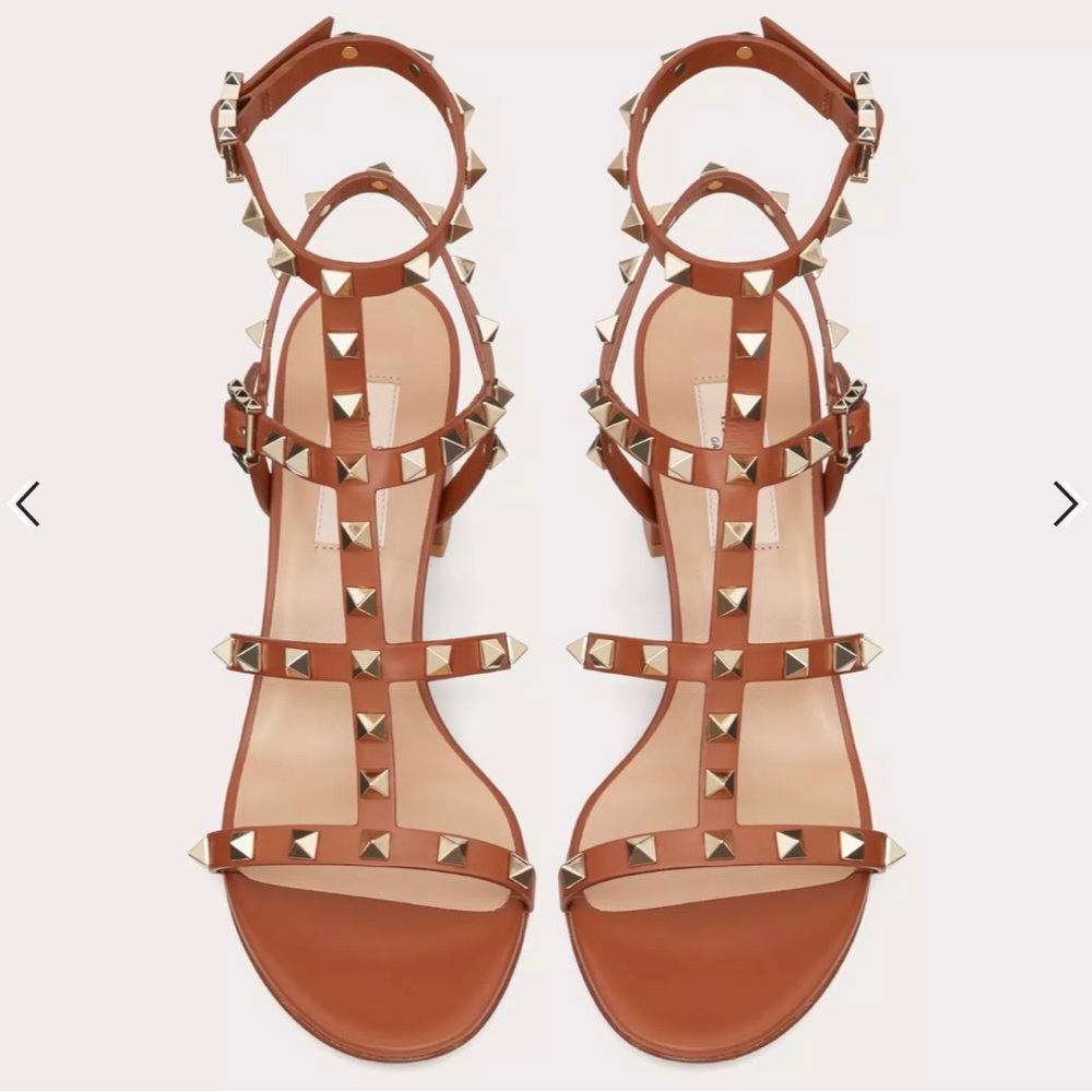Valentino Garavani Rockstud calfskin leather Sandals